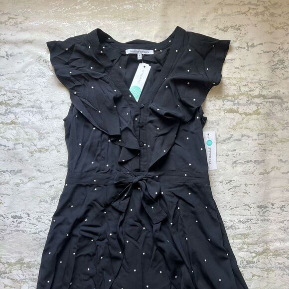 Stitch Fix Collective Concepts Tory Button detail Ruffle Star dress - Picture 9 of 15